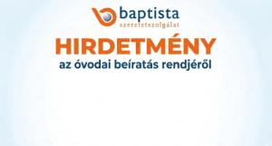 Hirdetmény az óvodai beíratás rendjéről